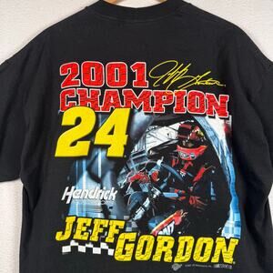 Vintage Nascar Jeff Gordon 2001 Winston Cup Competitors T-Shirt Y2K Black sz XL
